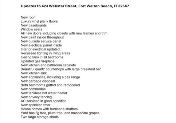423 WEBSTER ST, FORT WALTON BEACH, FL 32547, photo 2 of 59